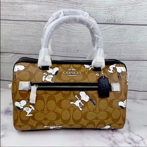 Limited Edition Snoopy COACH handbag with detachable, adjustable crossbody strap